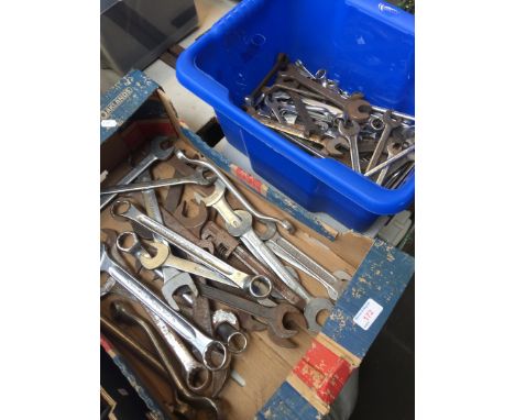 2 BOXES OF RING AND OPEN JAW SPANNERS