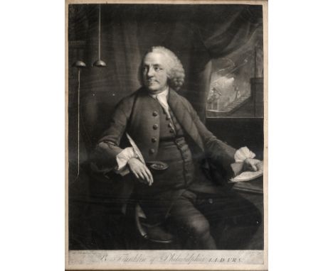 After M Chamberlin, a portrait of Benjamin Franklin of Philadelphia, printed by E Fisher (cut)  See illustration Condition re