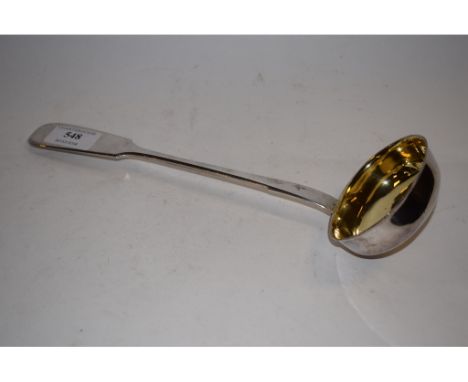 A Latvian silver coloured metal ladle, with a silver gilt bowl, approx. 6.5 ozt    Condition report  Report by NGStamped with