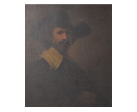 English school, a half length portrait of a cavalier, oil on canvas, 71 x 58.5 cm   Condition report  Report by GHRe-lined.  