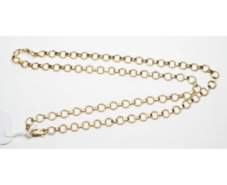 A 9ct gold fancy link chain, approx. 23.3 g   Condition report  Report by NGNote approx. 63.5 cm (25 inches).Clasp stamped 9 