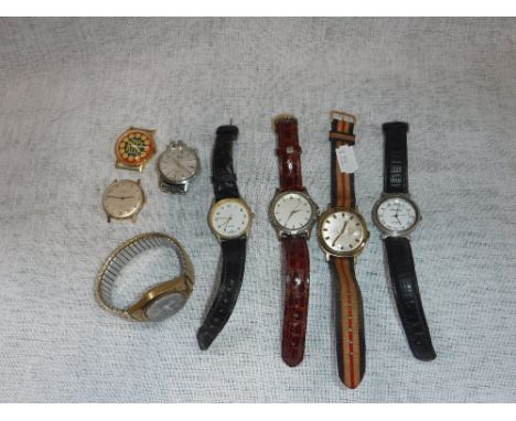 LIMI: A GENTLEMAN'S 9K YELLOW GOLD SWISS WRISTWATCH and a collection of vintage watches