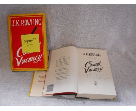 J K ROWLING: 'The Casual Vacancy', pub Little, Brown, 2012, signed to the title page and another copy (2)