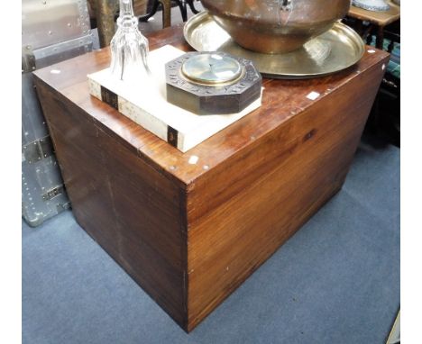 A LARGE CAMPHOR WOOD TRUNK 25" high x 36" wide