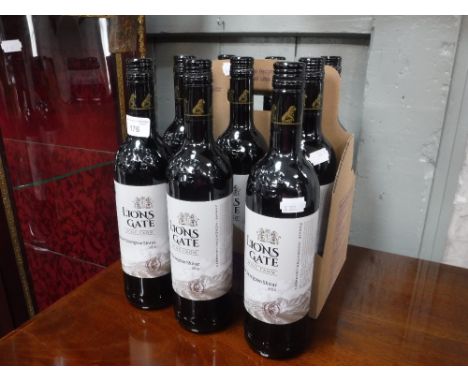 NINE BOTTLES OF 'LION'S GATE' CABERNET SAUVIGNON SHIRAZ, 2016