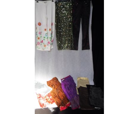 KOOKAI: A PAIR OF VINTAGE RED SHORTS, a Butler & Wilson T-shirt and a collection of vintage clothing