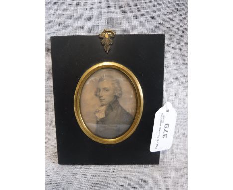 A MINIATURE PORTRAIT ENGRAVING OF WILLIAM GARTHSHORE, ESQ, MP for Weymouth and a Lord of the Admiralty, 1806 in an ebonised f