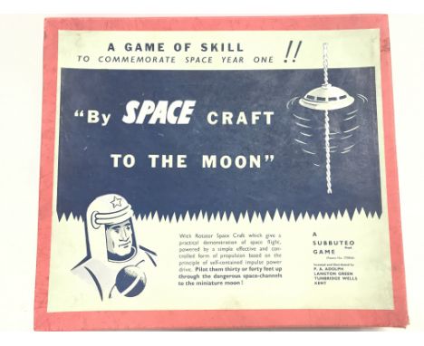 A Rare Boxed Subbuteo By Space Craft To The Moon Game. 1950s with Instruction Leaflet. (This is third appearance from origina