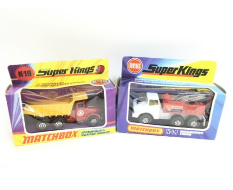 A Boxed Matchbox Scammell Tipper Truck K-19 and a Breakdown Truck K-14. Both un punched. NO RESERVE