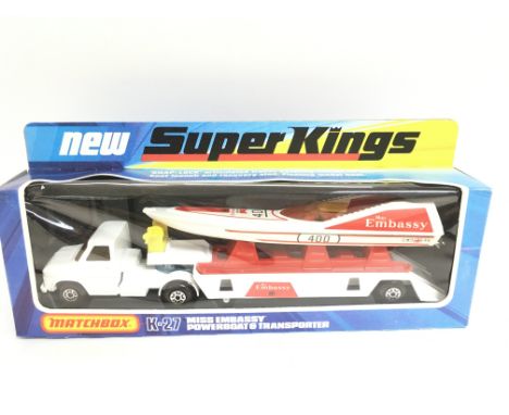 A Boxed Matchbox Miss Embassy Powerboat & Transporter K-27. NO RESERVE