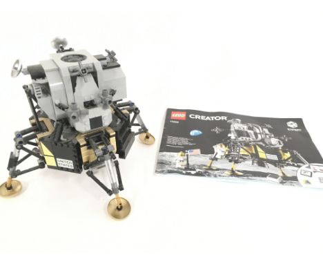 A Lego Creator NASA Apollo 11 Lunar Lander. With Manual. Base and Figures Missing. No Box.