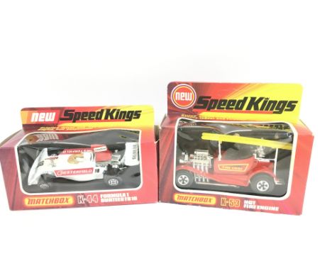 A Boxed Matchbox Formula 1 Surtees 16 K-44 and a Hot Fire Engine K-53. NO RESERVE
