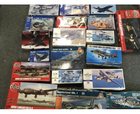 A Collection of Boxed Model Kits. Including Airfix. Revell. Ataleri Etc,