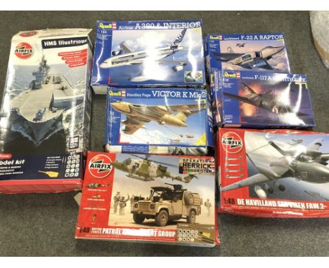 A Collection Of Various Model Kits Most Have Ben Started.