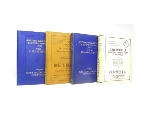 Trade Catalogues - Standard Catalogue of Scientific Apparatus.  London: Baird & Tatlock, 1929. Volume 1: Chemistry; 1923. Vol