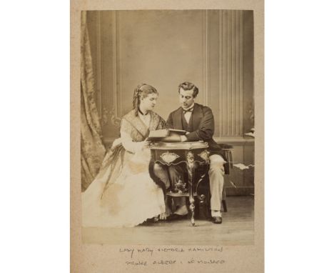 Dukes of Hamilton - carte-de-visite album  118 cartes-de-visite, 3 cabinet cards, 14 albumen prints relating to the Dukes of 