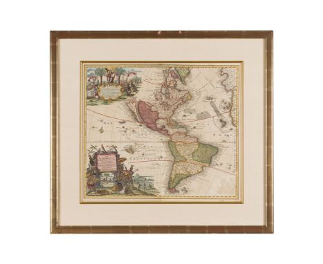 Americas - Seutter, Matthaeus  Novus Orbis sive America Meridionalis et Septentrionalis. Augsburg: [c.1730], 49 x 57cm. (engr