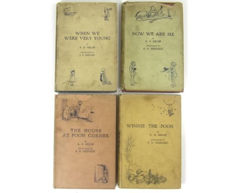 Milne, A.A. , 4 volumes, comprising  The House at Pooh Corner. 1928, First edition, inscription on title; Now We are Six. 192