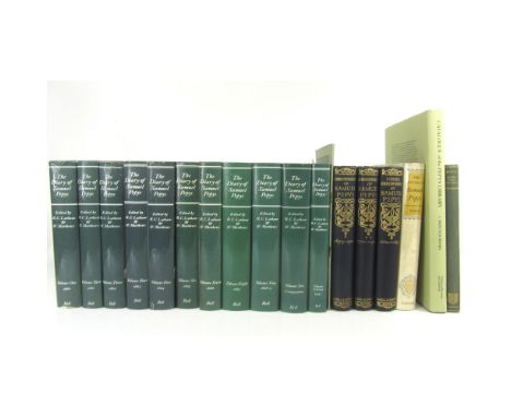 Pepys, Samuel, a collection of 18 volumes, comprising  The Diary. 1970. 11 volumes, 8vo, dust-jackets, bookplate of R. & J. H
