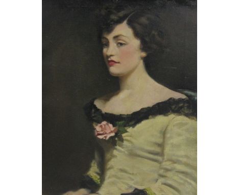 ARTHUR ROYCE BRADBURY ARWA (1892-1977)Portrait of Miss Jacquelin Mearssigned 'A. Bradbury' (lower right)inscribed on the reve
