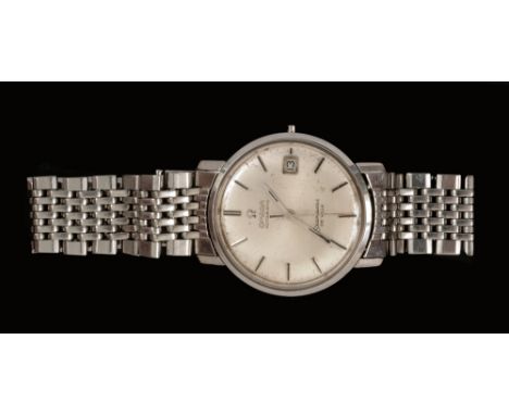 An Omega Seamaster De Ville Automatic Gentleman's Wristwatch, the silvered dial with baton markers, sweep seconds hand and da