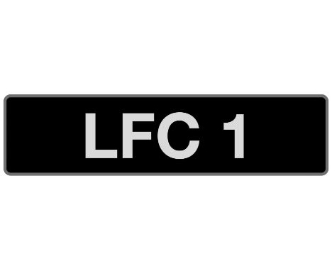 UK VEHICLE REGISTRATION NUMBER 'LFC 1'held on DVLA V778 Retention Document, expires 14 August 2030IMPORTANT NOTICEBefore bidd