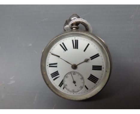 Last quarter of the 19th century silver cased open face lever watch, 7431, the frosted and gilt movement with numbered cock a