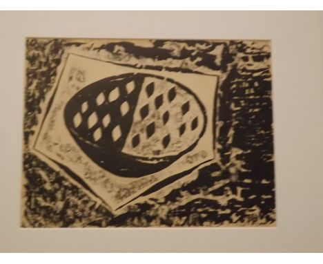 John Banting, unsigned lithograph, "Cake", 10 1/2 x 14ins, mounted but unframed 