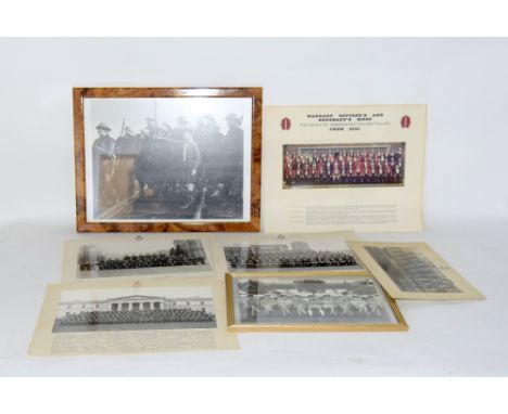 An assortment of seven large format British Army and Royal Air Force photographs. The smallest being 30cms by 19cms