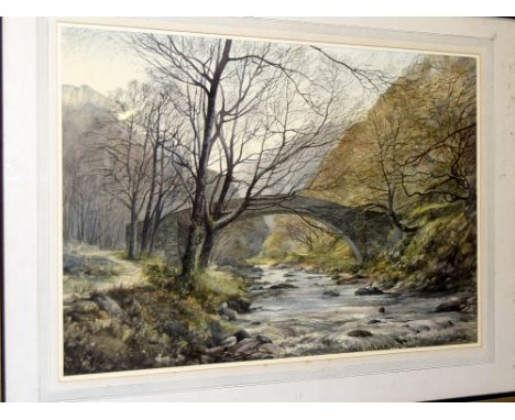Watercolour "Stonebridge" by K S Todd signed 90x60cm