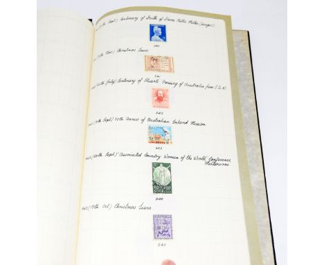 Australian vintage stamp collection in a black album