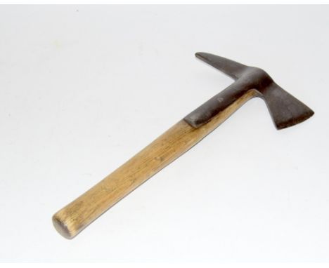 A military marked British Army wood shafted hatchet or axe 38cms long overall