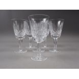 A set of six Waterford "Lismore" wines