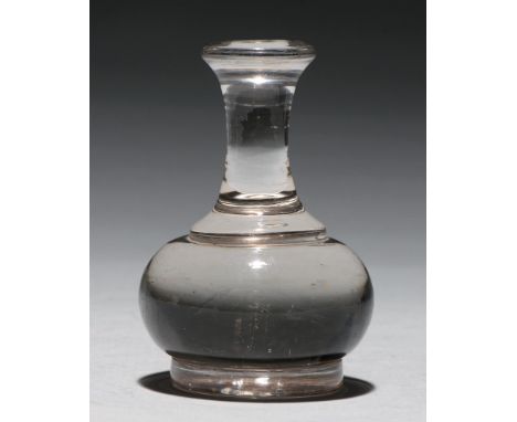 A glass desk weight of gavel form, late 18th/19th c, 11.5cm h Undamaged save for a few light scratches