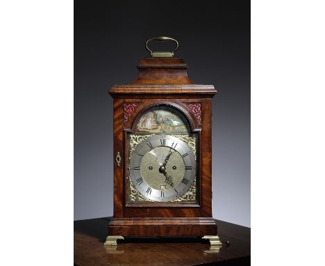 A GEORGE III MAHOGANY AUTOMATON BRACKET CLOCK BY FRANCIS DORRELL LONDON, C.1760-70 the brass eight day movement with a pull-r