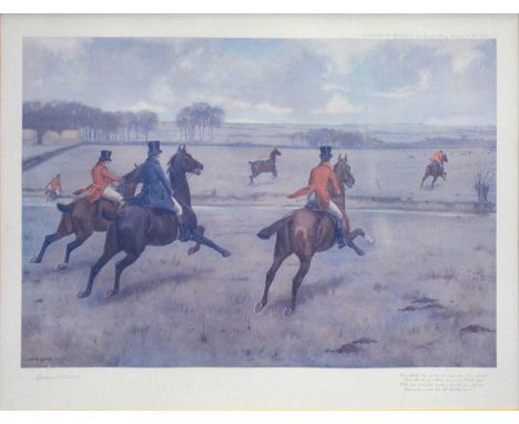 After Goodwin Kilburne,Hunting Dream in the House of Commons,set of six prints, signed, faded,36x49cm.Qty: 6