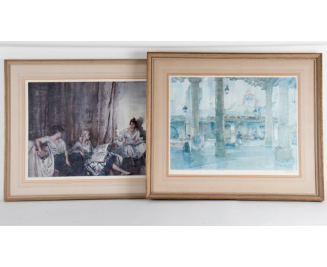 William Russell Flint (British 1880-1969)/The Trio/signed print, 45cm x 60cm and/Market Hall, Cordes/signed in pencil/lithogr