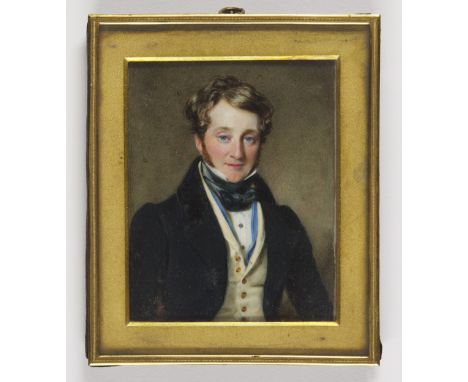 Sir William Charles Ross RA (British 1794-1860)/Portrait Miniature of George Robert Smith (1793-1869)/half-length wearing a d
