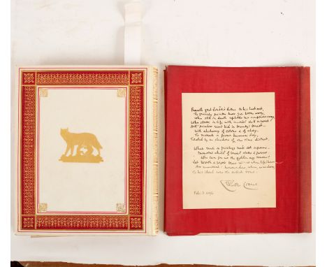 Album. 4to., fine orig. vellum gilt, with red morocco onlays gilt, initials MJW on upper cover,  with gilt stamp of Romulus a