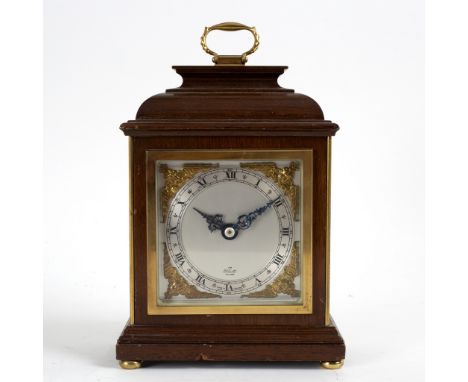 An Elliott mahogany mantel clock of 18th Century style, 24cm high