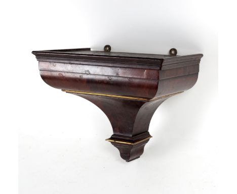 A 19th Century wall bracket with brass bands, 31cm wide/Provenance: The Estate of the late Sir John and Lady Smith