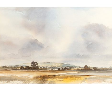John R Harris/Landscape/watercolour, 45cm x 85cm