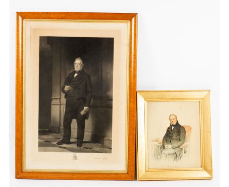 Edward Burton after John Watson Gordon/Oswald Mosley/full length, with facsimile signature to margin/engraving, 71cm x 48cm i