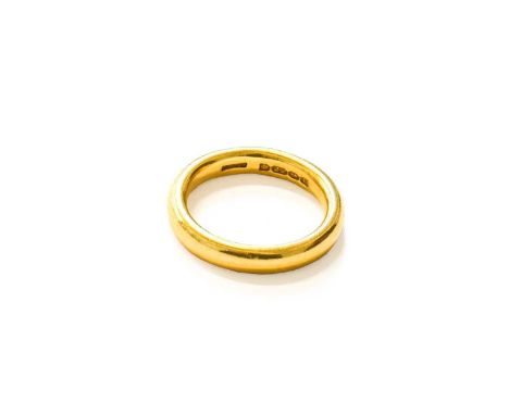 A 22 Carat Gold Band Ring, finger size H1/2Gross weight 6.0 grams.