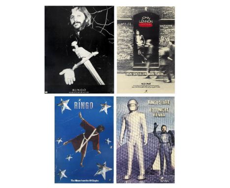 The Beatles: A Group of Posters,1970s-00s,comprising; a poster for Ringo Starr Goodnight Vienna; a poster for Ringo the album