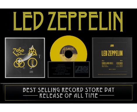 Led Zeppelin: An Atlantic Records Presentation Award For The Record Store Day Release of the Single Rock And Roll/Friends,201