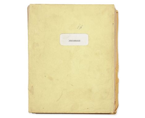 Performance: An Original Script,Goodtimes Enterprises, 1970,approximately 177pp. of mimeographed typescript by Donald Cammell