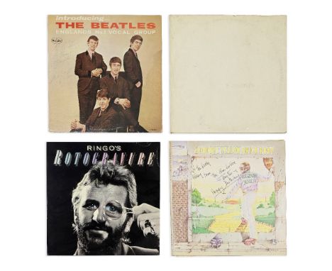 Ringo Starr: Four Autographed Albums,each gifted to Hilary Gerrard, comprising: Introducing The Beatles Vee-Jay VJLP1062, the