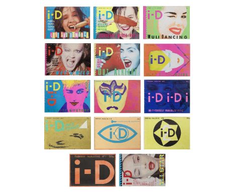 i-D Magazine: A Large & Complete Collection of Magazines Issues no.1-136,1980-1995,comprising; issues no.1-13 (landscape form