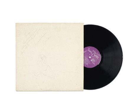 Joan Baez: A Gulf Winds Promo Album Signed And Illustrated By Joan Baez,circa 1976,the plain card cover signed and inscribed 